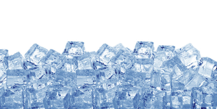 Ice cubes isolated on a white background